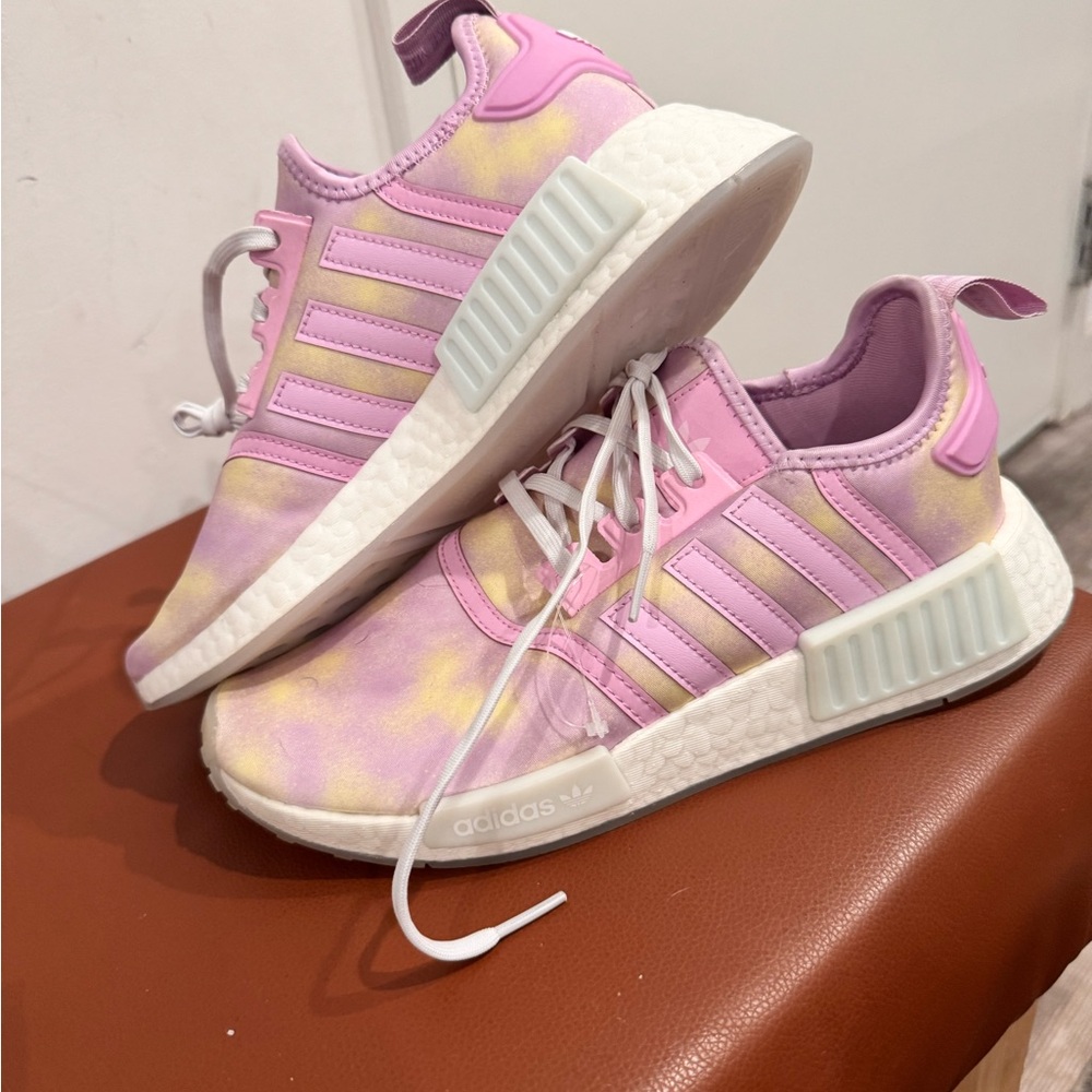Adidas NMD R1 Pastel Pink and Soft Yellow Sneakers